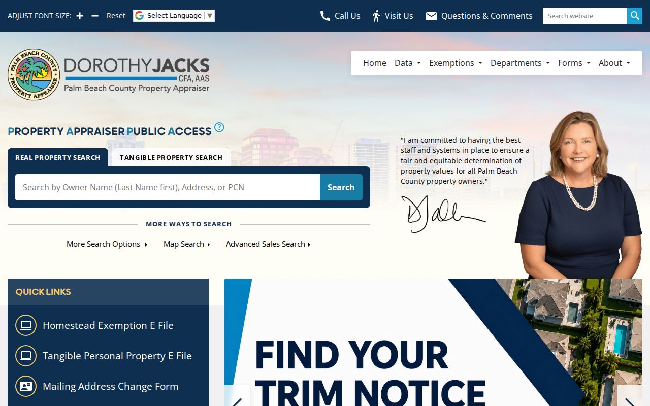 Palm Springs residents directory property search