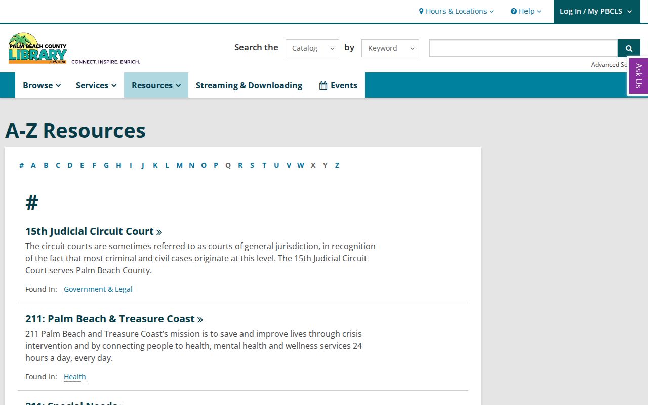 Palm Springs city directory companion databases at Palm Beach County Library