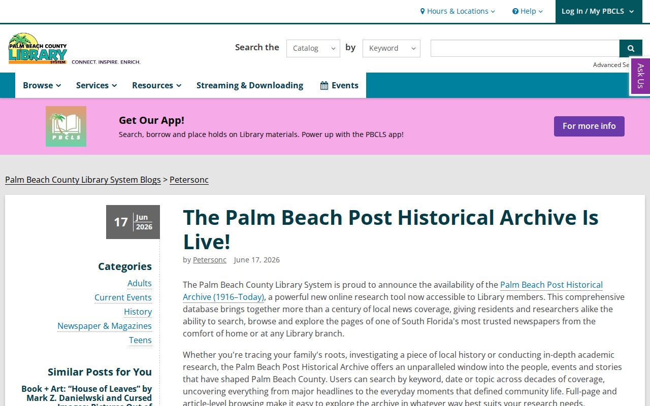 Palm Springs previous residents research in the Palm Beach Post historical archive